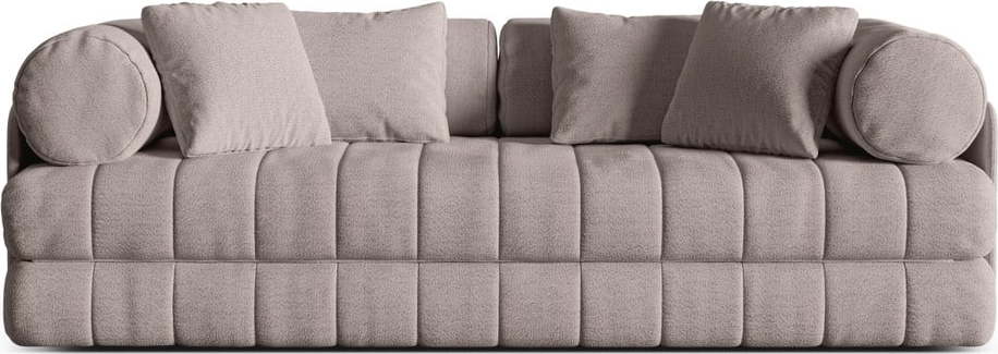 Šedobéžová rozkládací pohovka z textilie bouclé 206 cm Kemi – Cosmopolitan Design Cosmopolitan design