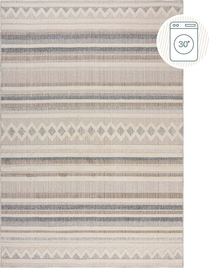 Šedobéžový pratelný koberec 194x290 cm Everette – Flair Rugs Flair Rugs