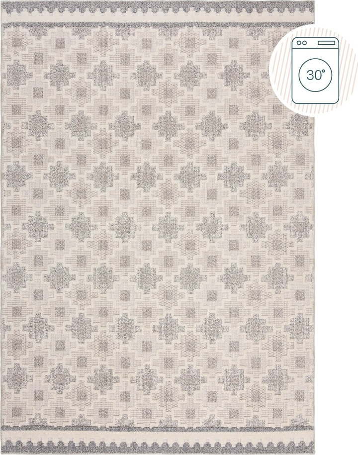 Šedobéžový pratelný koberec 194x290 cm Graysen – Flair Rugs Flair Rugs