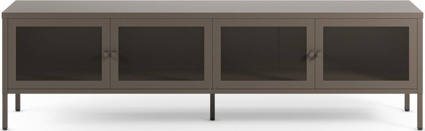 Šedý kovový TV stolek 160x50x35 cm Fayna – Marckeric Marckeric