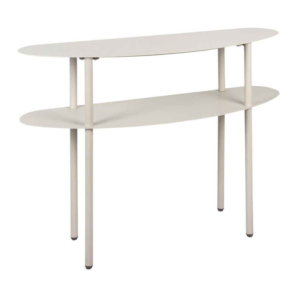 Šedý kovový konzolový stolek 28x90 cm Riqueza – Leitmotiv Leitmotiv