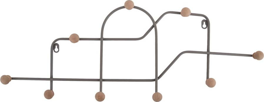 Šedý kovový nástěnný věšák 71 cm Maze – PT LIVING PT LIVING