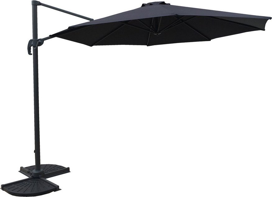 Šedý slunečník 300x300 cm Deluxe – Garden Pleasure Garden Pleasure