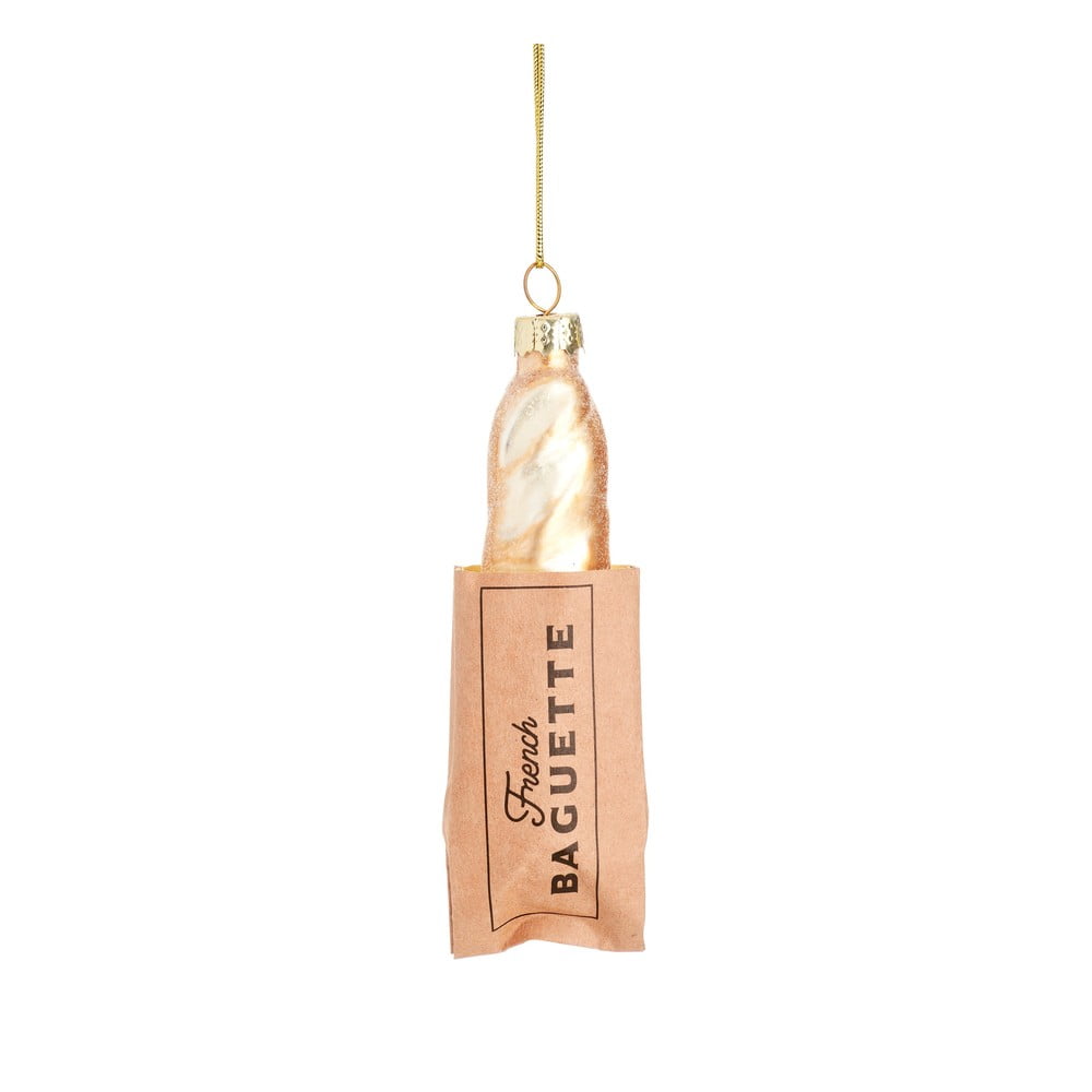 Skleněná ručně vyrobená vánoční ozdoba 4 cm Baguette – Sass & Belle Sass & Belle