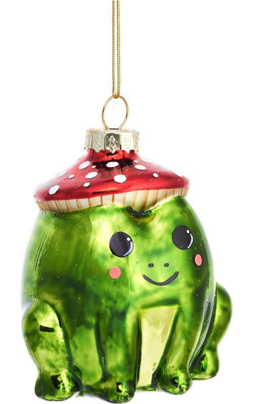 Skleněná ručně vyrobená vánoční ozdoba 7 cm Frog – Sass & Belle Sass & Belle