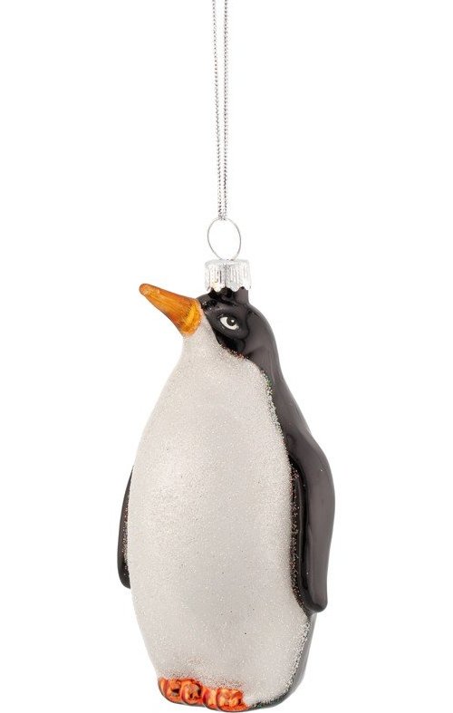 Skleněná vánoční ozdoba 6 cm King Penguin – Sass & Belle Sass & Belle