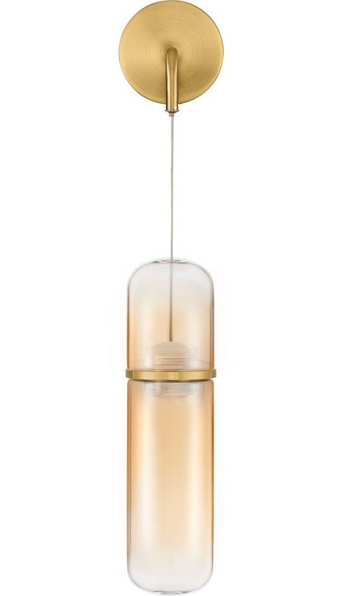 Skleněné LED stmívatelné nástěnné svítidlo ve zlaté barvě Norma – Nova Luce Nova Luce