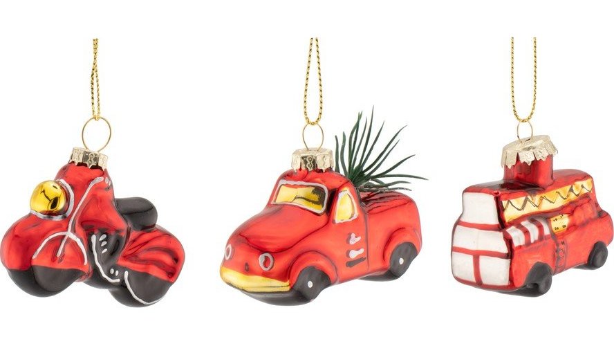 Skleněné vánoční koule v sadě 3 ks 3 cm Transport – Sass & Belle Sass & Belle