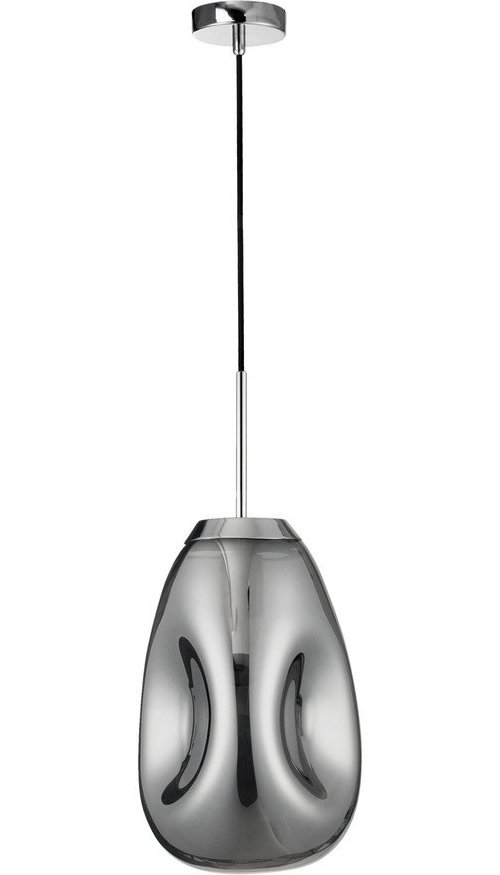 Skleněné závěsné svítidlo v leskle stříbrné barvě ø 22 cm Lava – Nova Luce Nova Luce