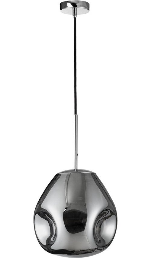 Skleněné závěsné svítidlo v leskle stříbrné barvě ø 25 cm Lava – Nova Luce Nova Luce
