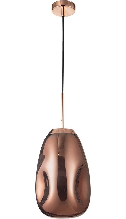 Skleněné závěsné svítidlo v růžovo zlaté barvě ø 22 cm Lava – Nova Luce Nova Luce
