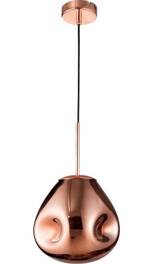 Skleněné závěsné svítidlo v růžovo zlaté barvě ø 25 cm Lava – Nova Luce Nova Luce