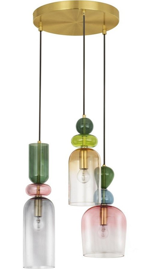 Skleněné závěsné svítidlo ve zlaté barvě ø 42 cm Murano – Nova Luce Nova Luce