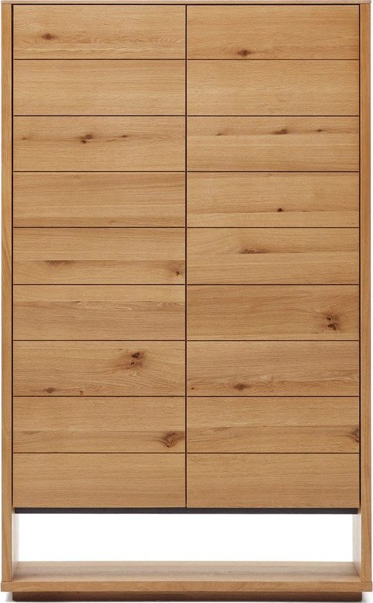 Skříň v dekoru dubu v přírodní barvě 100x163