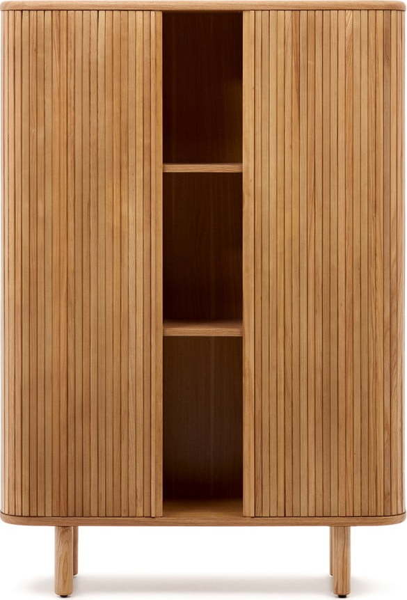 Skříň v dekoru jasanu s posuvnými dveřmi v přírodní barvě 110x160x40 cm Mailen – Kave Home Kave Home