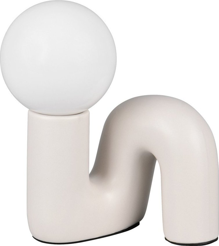 Slonovinová keramická stolní lampa (výška 21