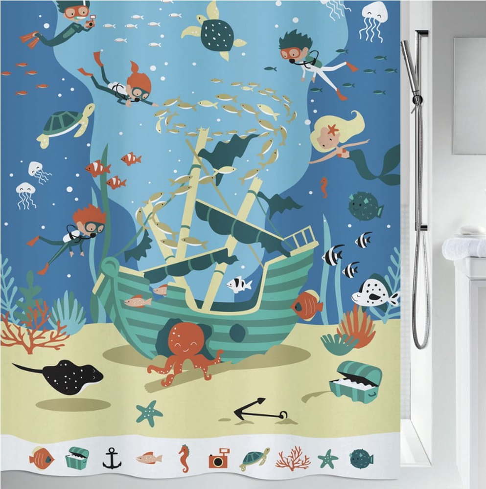 Sprchový závěs 180x200 cm Pirates – Spirella SPIRELLA