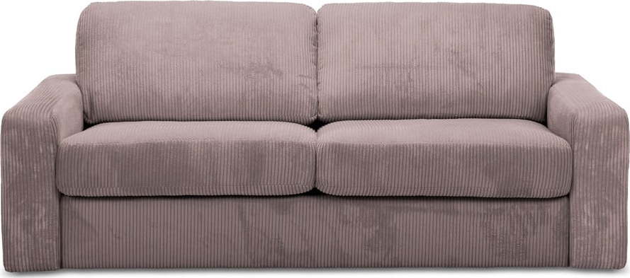 Starorůžová manšestrová rozkládací pohovka 195 cm Nona – Makamii Makamii