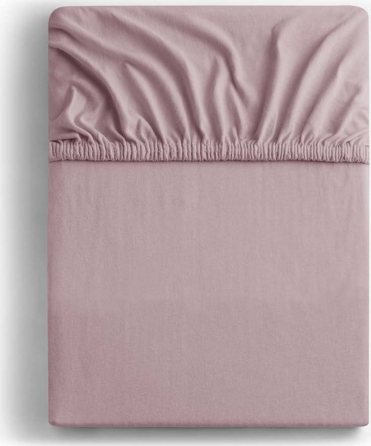 Starorůžové napínací prostěradlo jersey 90x200 cm Amber – Restilo Restilo