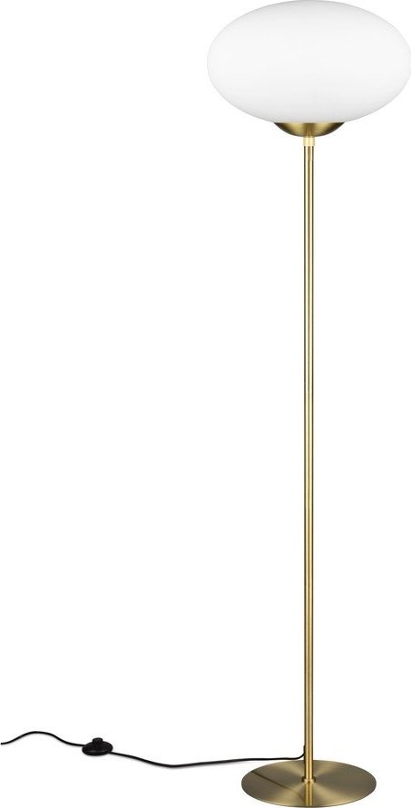 Stojací lampa v mosazné barvě se skleněným stínidlem (výška 150 cm) Fomento – Trio TRIO