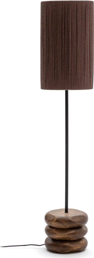 Stojací lampa z masivu akácie v tmavě přírodní barvě (výška 147 cm) Kor – Kave Home Kave Home