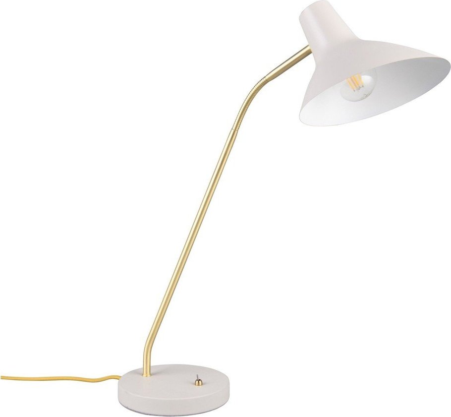 Stolní lampa s ohybatelnou konstrukcí ve zlaté barvě/slonovinová (výška 54 cm) Traveller – Trio TRIO