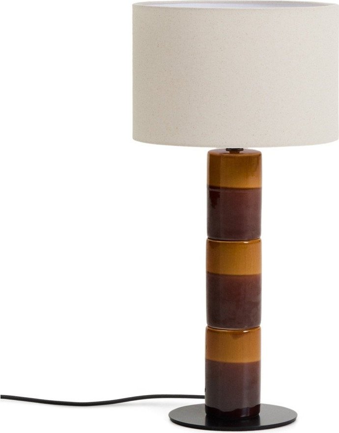 Stolní lampa s textilním stínidlem (výška 61