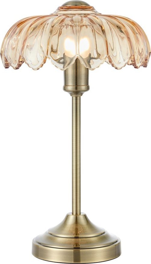 Stolní lampa v mosazné barvě/jantarová (výška 43 cm) Kurage – Markslöjd Markslöjd