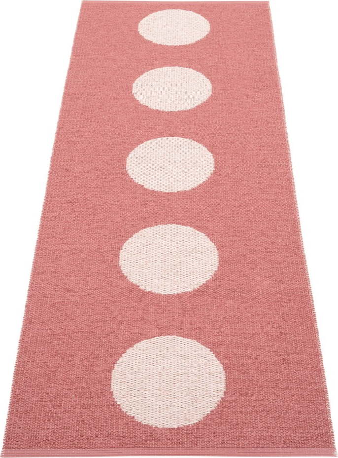 Světle červený vnitřní a venkovní běhoun 70x200 cm Vera Pop Blush – Pappelina Pappelina