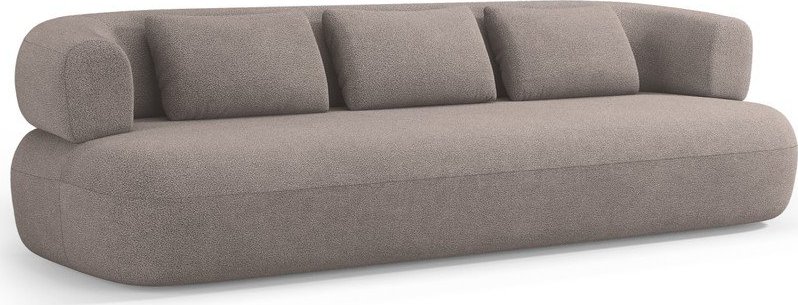 Světle hnědá pohovka z textilie bouclé 226 cm Jenny – Micadoni Micadoni