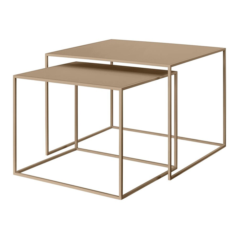 Světle hnědé kovové konferenční stolky v sadě 2 ks 50x60 cm Fera – Blomus Blomus
