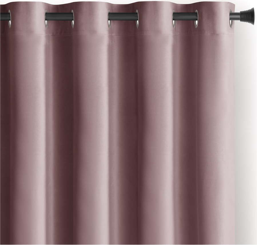Světle hnědý sametový dimout závěs 140x245 cm Eyelets – Restilo Restilo