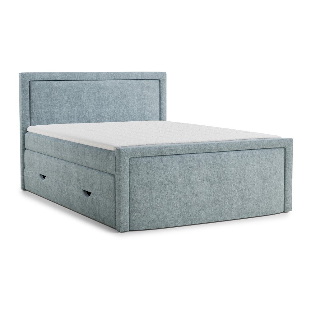 Světle modrá boxspring postel s úložným prostorem 180x200 cm Fresco – Maison de Rêve Maison de Reve