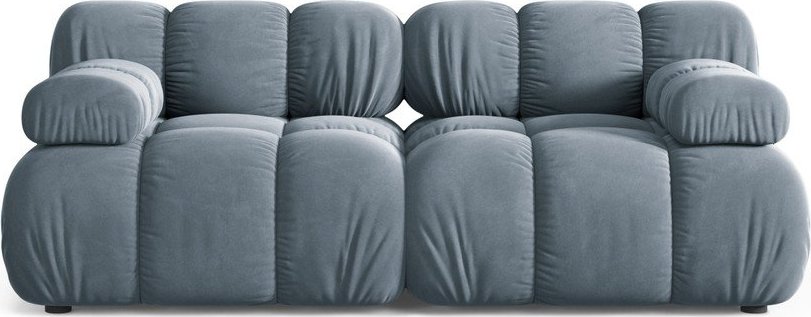 Světle modrá sametová modulární pohovka 188 cm Bellis – Micadoni Micadoni