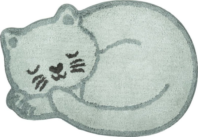 Světle modrý bavlněný dětský koberec 43x60 cm Sleeping Cat – Sass & Belle Sass & Belle