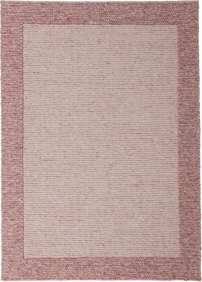 Světle růžový ručně tkaný koberec s příměsí vlny 200x290 cm Rue – Flair Rugs Flair Rugs