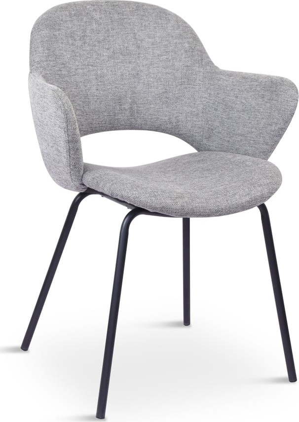 Světle šedá čalouněná jídelní křesla v sadě 2 ks Rowley – Unique Furniture Unique Furniture