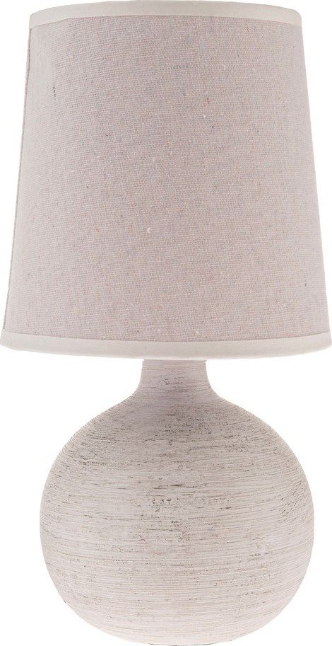 Světle šedá keramická stolní lampa s textilním stínidlem (výška 29 cm) Bianca – Dakls Dakls
