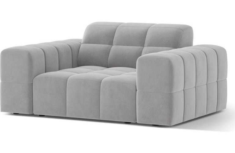 Světle šedé sametové křeslo Chicago – Cosmopolitan Design Cosmopolitan design