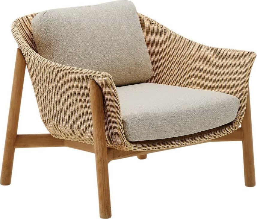 Světle šedé/v přírodní barvě polstrované zahradní křeslo Galea – Kave Home Kave Home