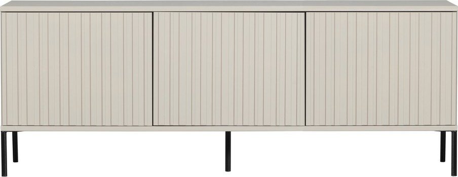Světle šedý TV stolek z borovicového dřeva 150x56x44 cm New Gravure – WOOOD WOOOD