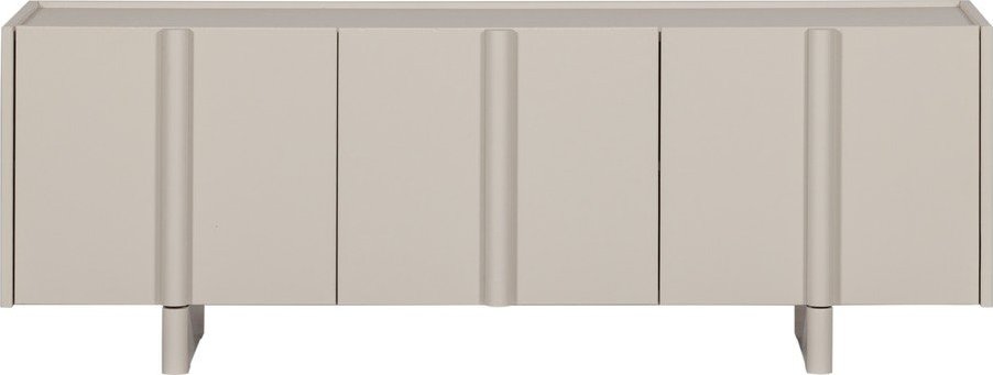 Světle šedý TV stolek z borovicového dřeva 152x53x46 cm Basu – WOOOD WOOOD