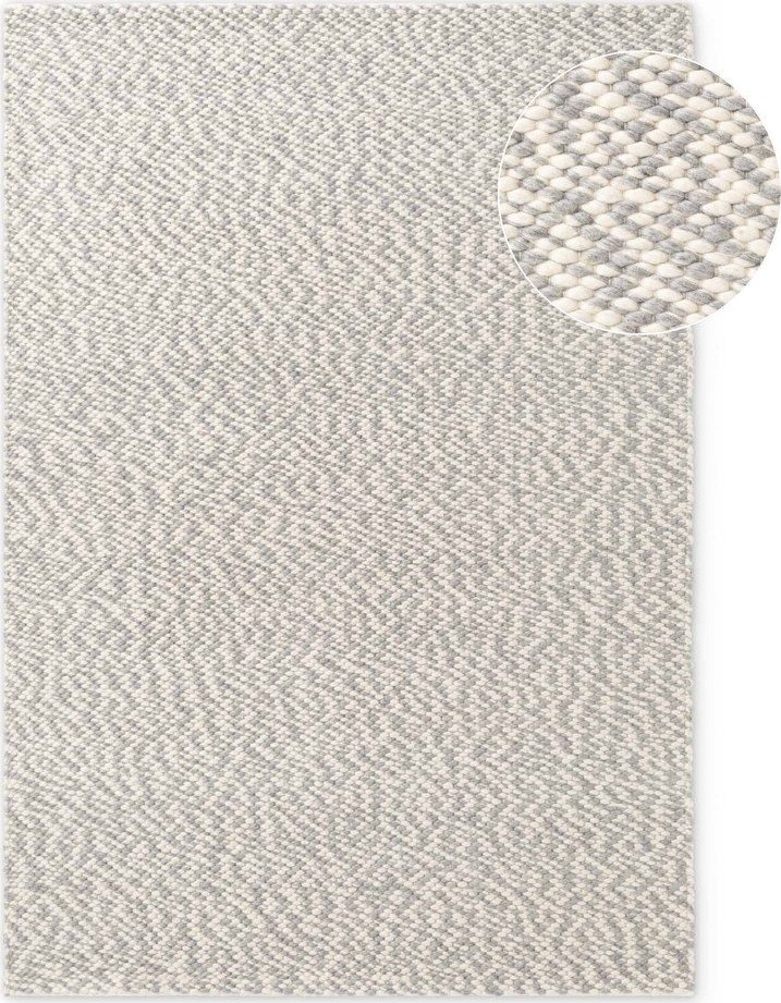 Světle šedý/krémový ručně tkaný vlněný koberec 200x290 cm Lyon Beans – Elle Decoration Elle Decoration