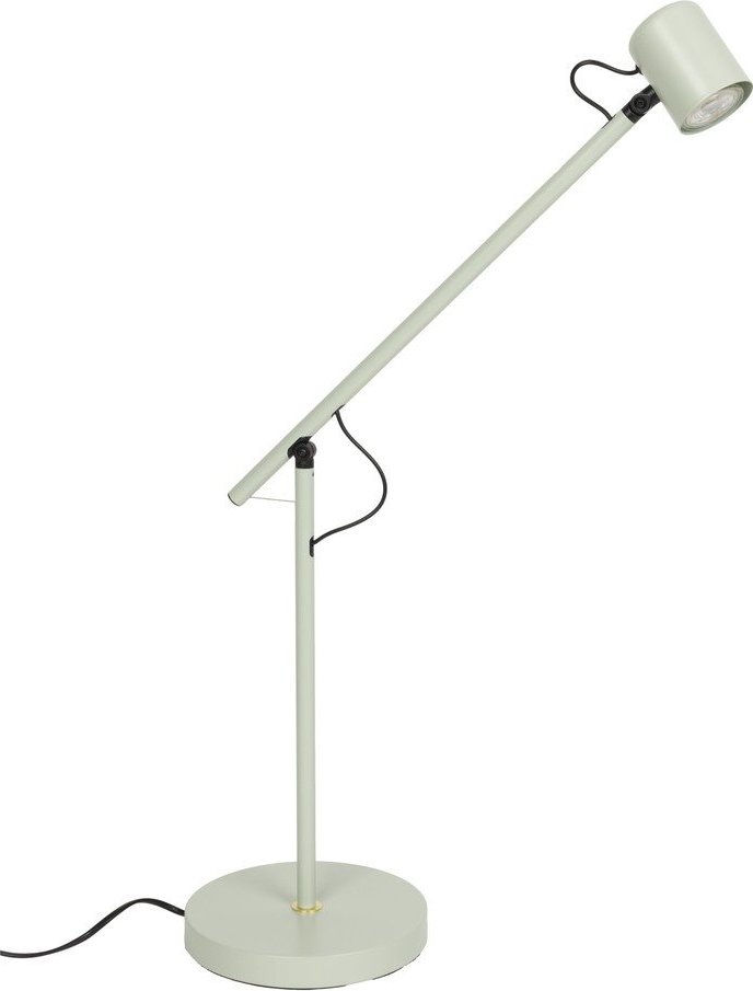 Světle zelená kovová stolní lampa (výška 45