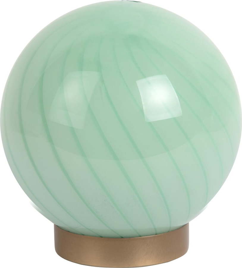 Světle zelená stolní lampa se skleněným stínidlem (výška 17 cm) Summer Globe – Leitmotiv Leitmotiv