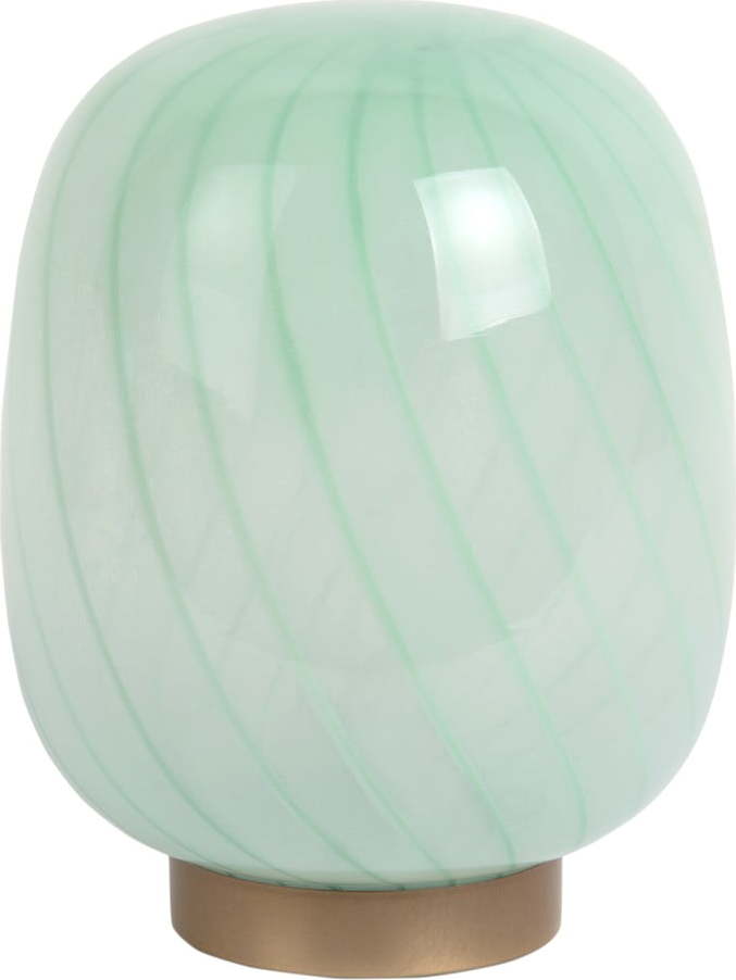 Světle zelená stolní lampa se skleněným stínidlem (výška 20 cm) Summer Globe – Leitmotiv Leitmotiv