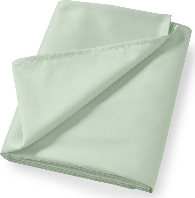 Světle zelené prostěradlo z bavlněného saténu 230x260 cm Cotton Sateen – Bianca Bianca