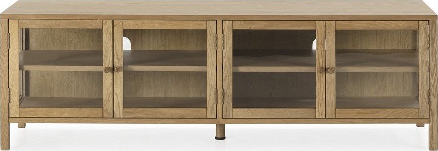 TV stolek v dekoru dubu v přírodní barvě 160x50x40 cm Ceci – MOME Mome