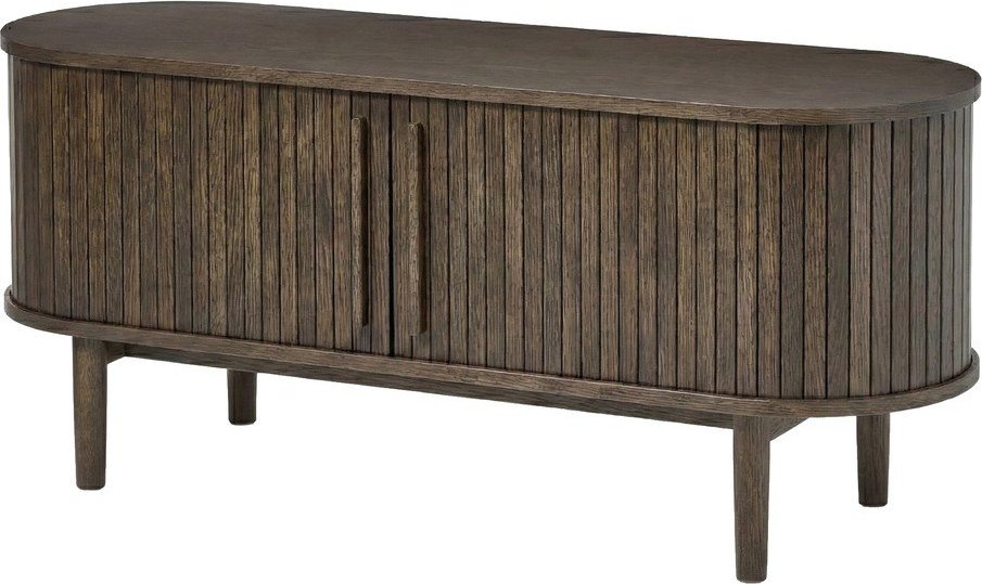 TV stolek v dekoru dubu v tmavě přírodní barvě 140x56x40 cm Meta – Unique Furniture Unique Furniture