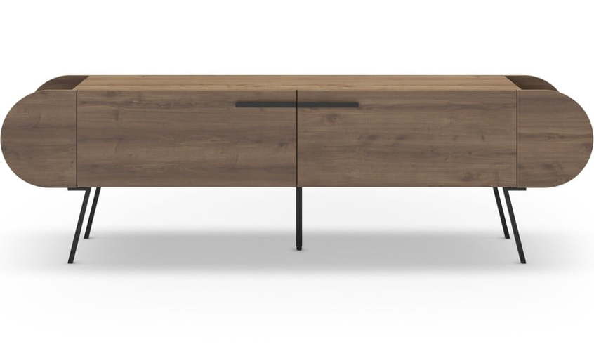 TV stolek v dekoru ořechu v přírodní barvě 195x57 cm Saluso – Marckeric Marckeric